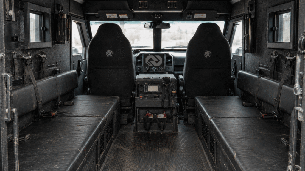 ComForce 10.2 vehicle intercom crew station integration inside armored tactical vehicle