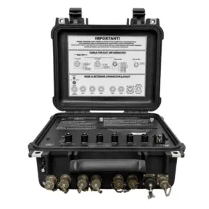 C-AT Operator Pro Guardian ICRI in open rugged case with front radio interface connectors