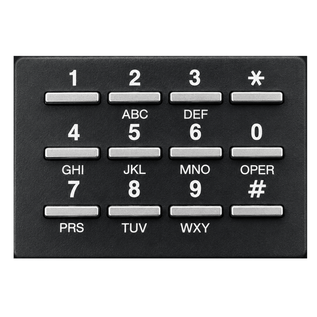 C-AT ICRI DTMF keypad with active VOX indicator and talk group control panel