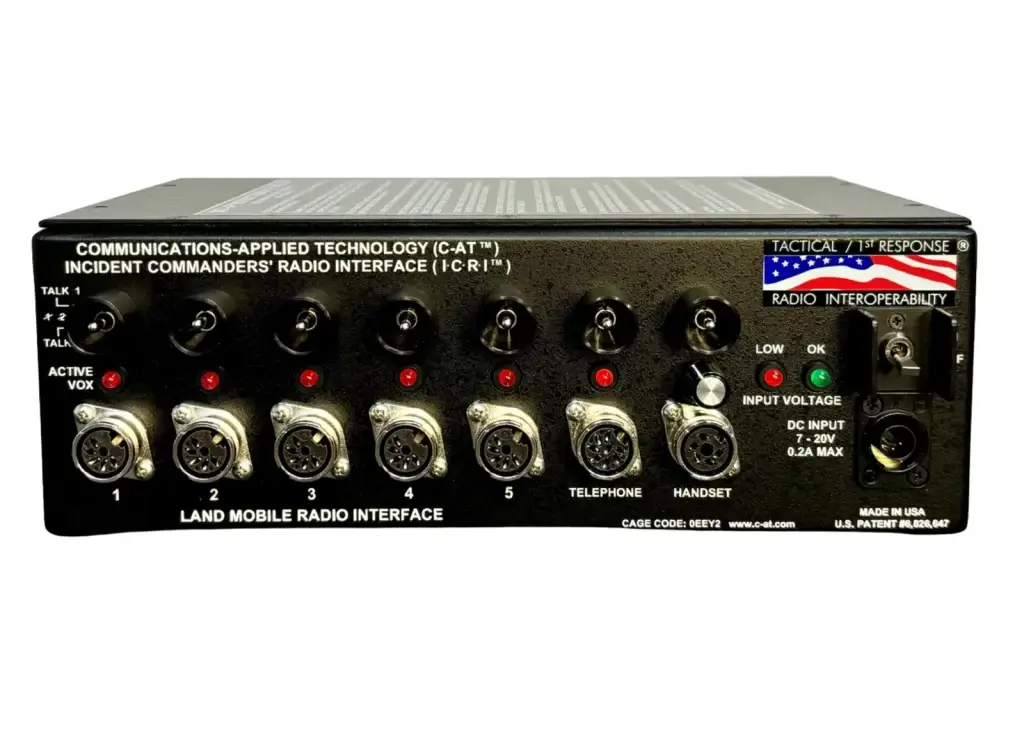 C-AT Operator Pro Base ICRI for interoperability between portable and mobile radios, P25, MESH, cellular, satellite and VoIP communications