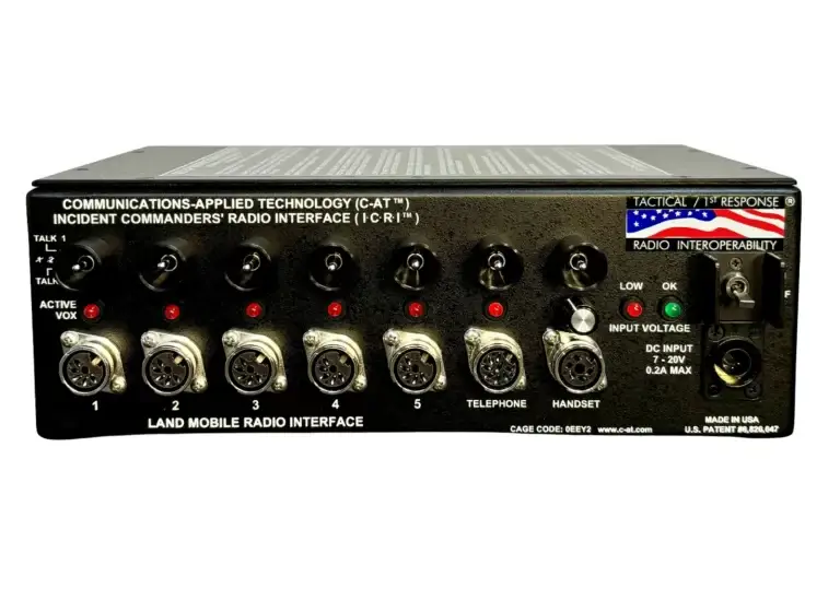 C-AT Operator Pro Base ICRI for interoperability between portable and mobile radios, P25, MESH, cellular, satellite and VoIP communications