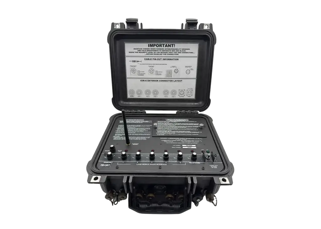C-AT Operator Pro Guardian ICRI 4TG portable radio interoperability system in a rugged waterproof case